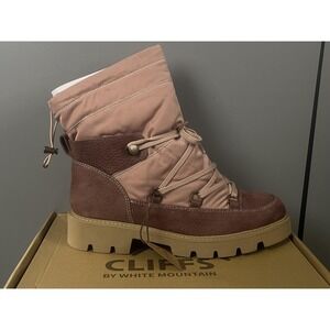 Cliffs By White Mountain Boots Womens Size 9.5 Pink Gleamy Snow Winter Mid Calf
